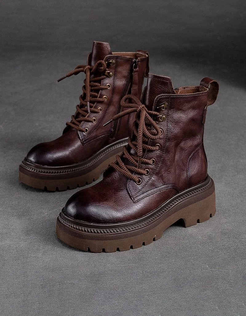 El Yapımı Deri Bot – Koyu Kahve