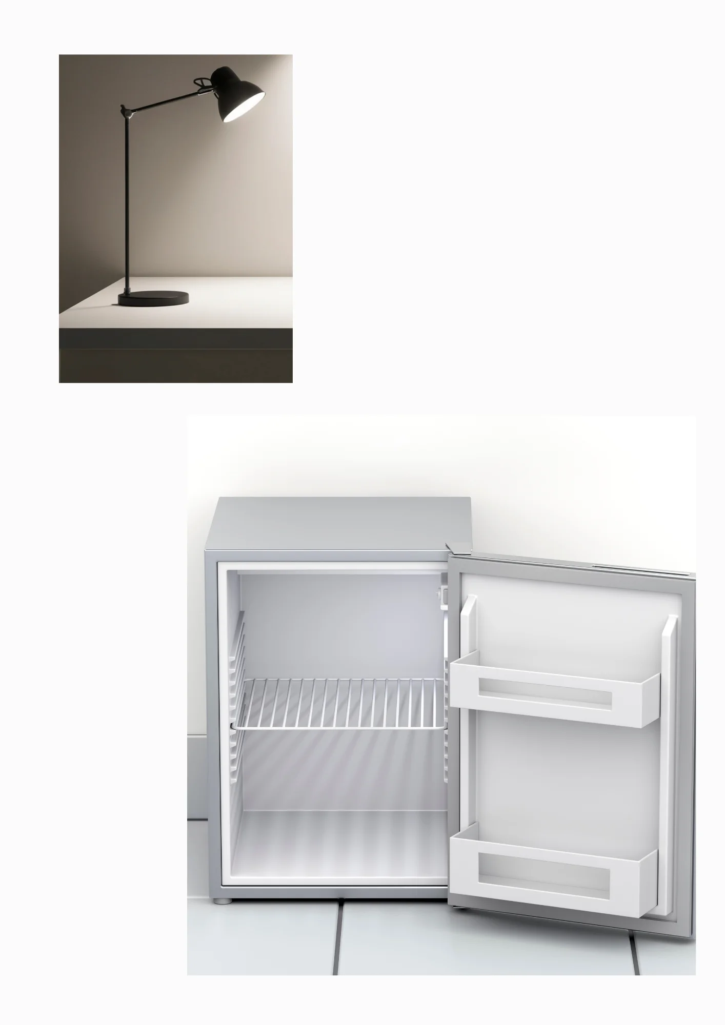 Mini Buzdolabı ve Çalışma Lambası